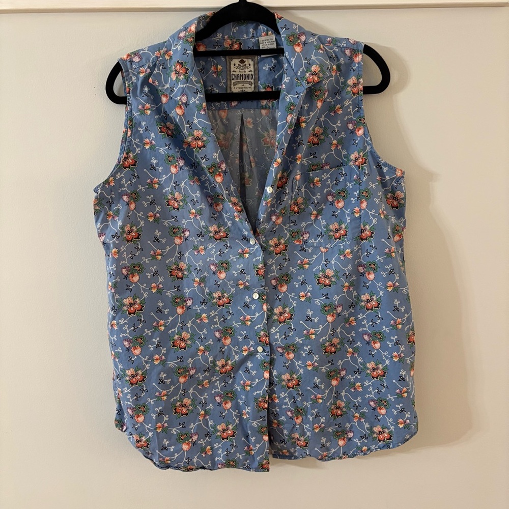 Chamonix Blue Floral Women's Top